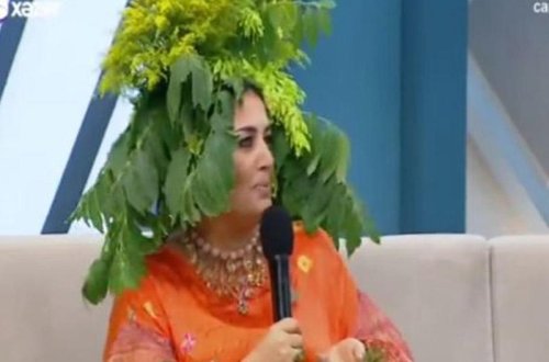 Elza Seyidcahan canlı efirə qeyri-adi imicdə çıxdı - FOTO