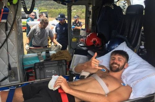 Köpək balığının hücumu nəticəsində ayağını itirən kişidən qəribə reaksiya - VİDEO