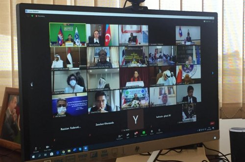 Qənirə Paşayeva təşkilatın COVİD-19 pandemiyasına həsr olunmuş konfransda Azərbaycanın yerli və beynəlxalq səviyyədə gördüyü işlərdən danışıb