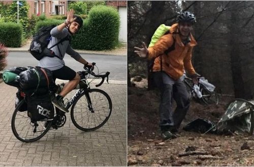 Karantinə görə başqa ölkədə qalan tələbə vətəninə velosipedlə qayıtdı - FOTO