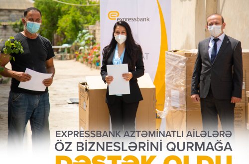 Expressbank aztəminatlı ailələrə dəstək göstərməyə davam edir! - FOTOLAR