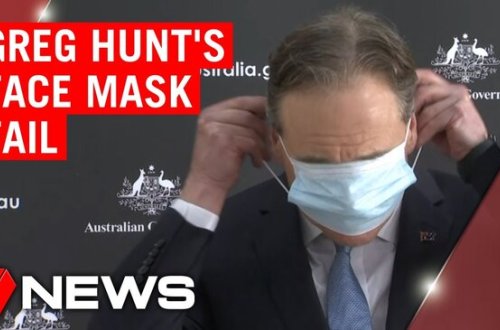 Avstraliya səhiyyə naziri maskanı taxa bilmədi - VİDEO