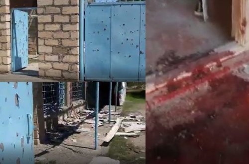 Дом 75-летнего жителя села Агдам, на пороге которого он погиб от разрыва армянской мины - ВИДЕО