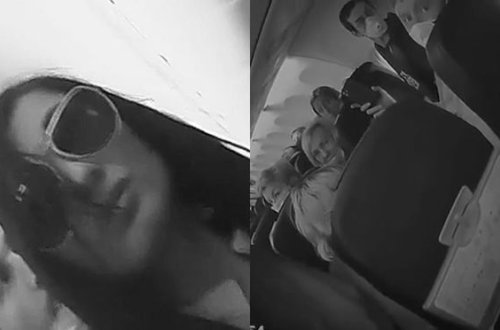 Təyyarədə aləmi bir-birinə qatan qadın saxlanıldı - VİDEO