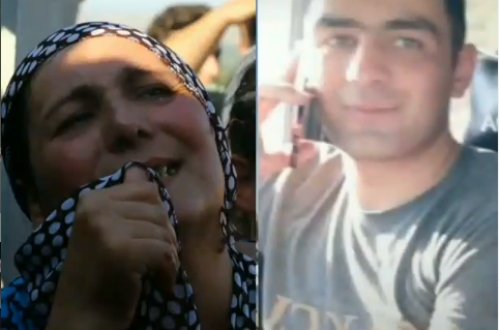 Oğlunu son mənzilə yola salan şəhid anası - VİDEO