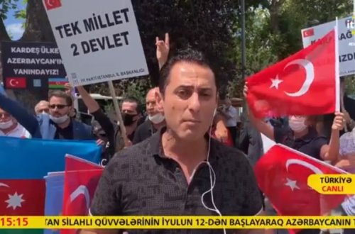 Türkiyədə Azərbaycan - Ermənistan sərhədində baş verən döyüşlərə dəstək aksiyası - VİDEO