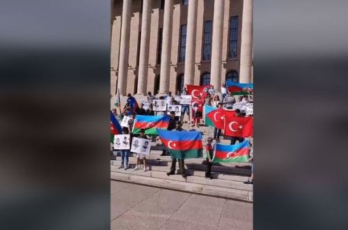 Finlandiyada Ermənistanın təcavüzkarlığına qarşı aksiya keçirilib - VİDEO