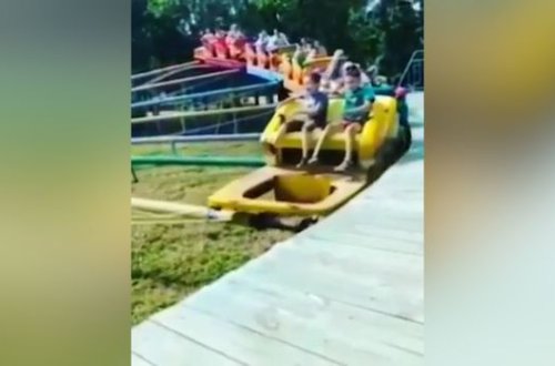 Uşaqlar üçün attraksion seans vaxtı dağıldı – VİDEO