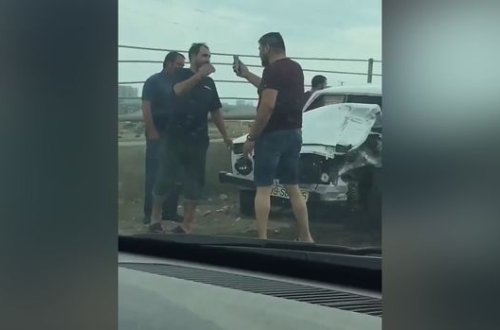 Bakıda baş verən ağır qəzanın görüntüləri - VİDEO