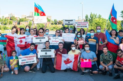 Ottava şəhərində Ermənistanın işğalçılıq siyasətinə etiraz aksiyası keçirilib