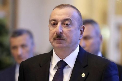 Президент Ильхам Алиев на открытии автодороги Балакен-Газбина-Ититала после реконструкции - ФОТО