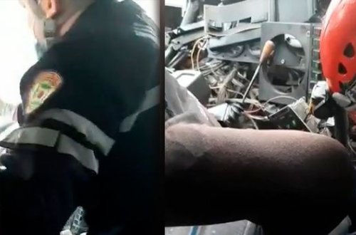 Момент спасения водителя автобуса после ДТП - ОБНОВЛЕНО + ВИДЕО