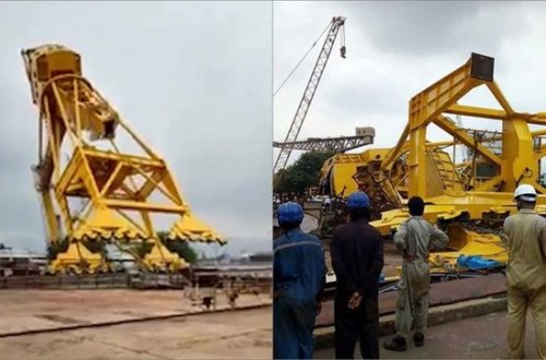 Kran aşdı, 11 fəhlə faciəvi şəkildə öldü - ANBAAN VİDEO