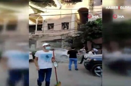 Dəhşətli partlayışdan sonra Beyrut təmizlənir - VİDEO