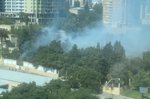 В центре Баку вспыхнул сильный пожар - ФОТО - ВИДЕО