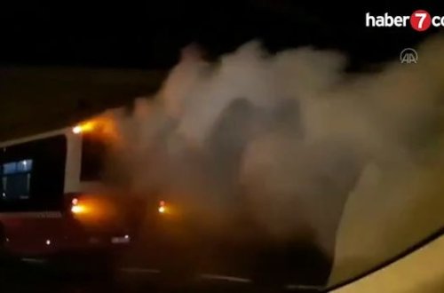 Alov alan sərnişin avtobusu yoluna davam etdi - VİDEO