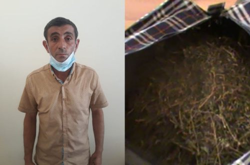 Gəncədə qanunsuz olaraq narkotik vasitə saxlamaqda şübhəli bilinən şəxs tutuldu - FOTO