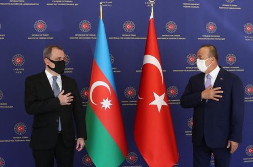 Ceyhun Bayramov Mövlud Çavuşoğlu ilə görüşdü - FOTO