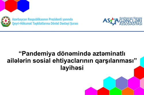 ASGA aztəminatlı ailələrə ərzaq və tibbi vasitələr paylayacaq – ŞURANIN DƏSTƏYİ İLƏ