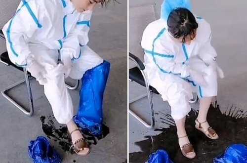 Həkimin qoruyucu kostyumundan 