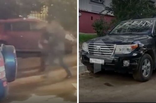 Maşınını cızanları güllələdi - VİDEO