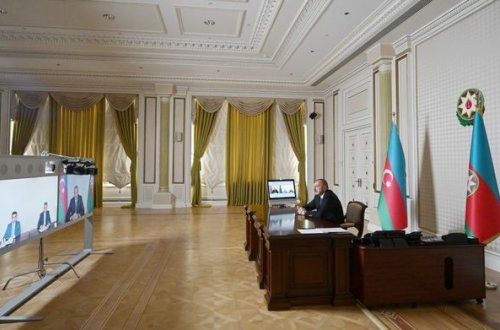 Президент Ильхам Алиев принял новоназначенных глав ИВ двух районов в формате видеосвязи - ФОТО