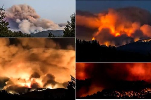 Kaliforniyada dəhşətli meşə yanğınlarının əks olunduğu taymlaps VİDEO