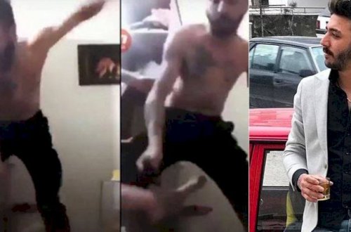 Sevgilisini canlı yayımda döydü - Video