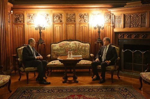 Ceyhun Bayramov Lavrovla görüşdü - Foto