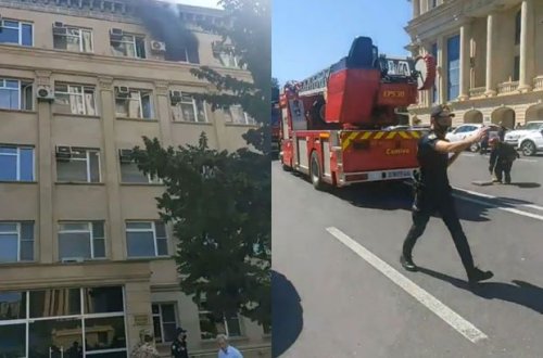 SON DƏQİQƏ: Azərbaycanda nazirlik binasında yanğın - VİDEO / YENİLƏNİB