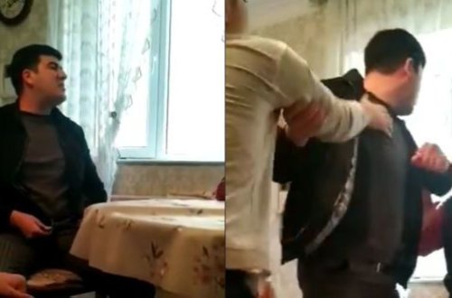 В Баку уволен сотрудник полиции, допустивший грубость в отношении родителей - ВИДЕО