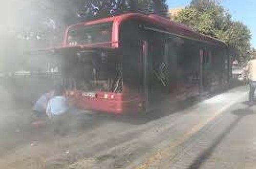 Bakıda “BakuBus” yandı - Video + Yenilənib