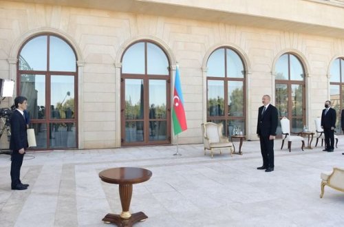 İlham Əliyev Yaponiyanın Azərbaycanda yeni təyin olunmuş səfirini qəbul etdi - FOTO