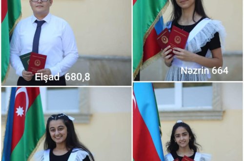 Sumqayıtda bir sinfin yeddi şagirdi 600-dən yuxarı bal yığdı - FOTO