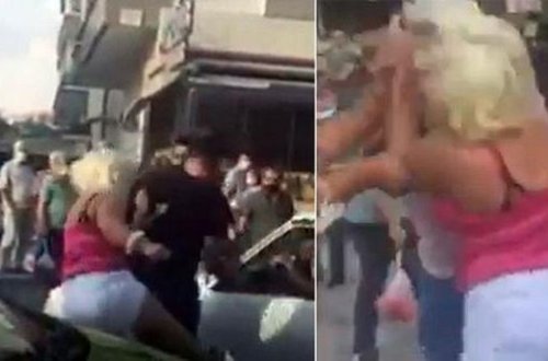 Yol verməmək üstündə qadınla kişi yumruq davasına çıxdı – VİDEO