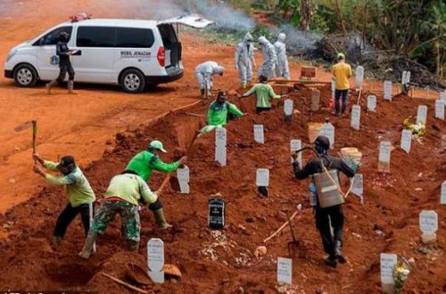 Maska taxmayanlar COVID-19-dan ölənlərə məzar qazmaqla cəzalandırıldı
