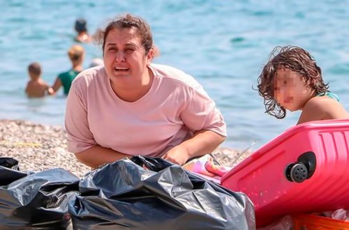 Koronaviruslu qadın dənizə gələrək 