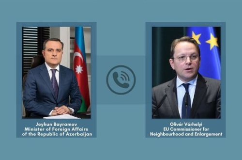 Ceyhun Bayramov və Avropa İttifaqının komissarı müzakirə apardılar