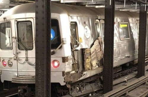 Evsiz kişi relsə zibil atdı, metro qatarı yolundan çıxdı – VİDEO