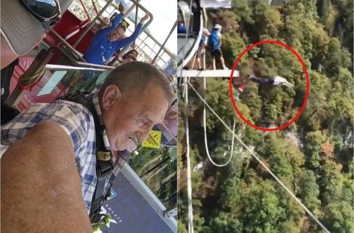 90 yaşlı ekstrim həvəskarı dünyanın ən hündür “bungee jumping”indən tullanıb – VİDEO