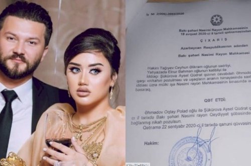 400 minlik toyla gündəmə gələn cütlük rəsmən boşandı