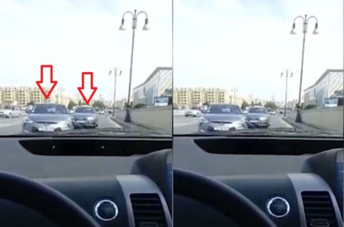 Bakıda əks yola çıxan avtomobillər qəza şəraiti yaratdı - VİDEO