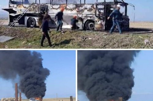 Распространились кадры из салона уничтоженного автобуса с армянскими добровольцами - ФОТО