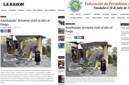 Perunun nüfuzlu KİV-lərində Ermənistanın Azərbaycana qarşı son hərbi təcavüzünə dair məqalələr dərc olundu