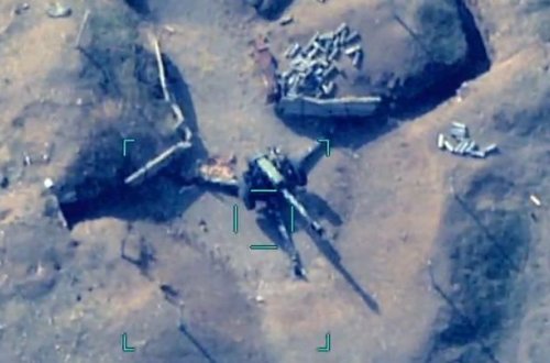 Düşmənin artilleriya qurğularının məhv edilməsinin görüntüləri yayıldı - VİDEO