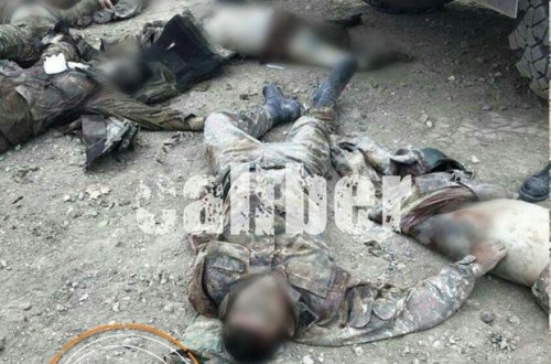 Azərbaycan ordusunun məhv etdiyi erməni hərbçilərin görüntüləri - FOTO