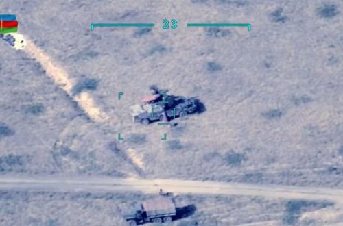 Azərbaycan Ordusunun bölmələri düşmənin daha bir neçə hərbi texnikasını məhv edib - VİDEO