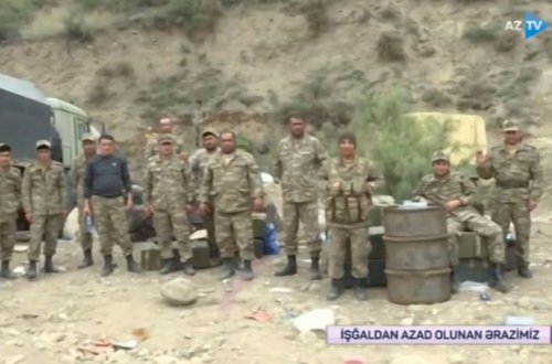 Bu gün azad edilən torpaqlardan görüntülər - VİDEO