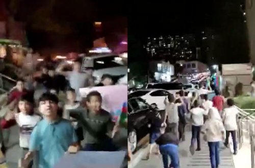 Bakıda uşaqlardan əsgərlərə dəstək yürüşü - VİDEO