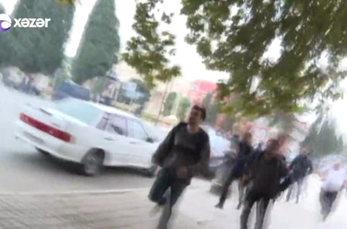 Gəncə sakinləri qorxu içinde qaçırlar - VİDEO